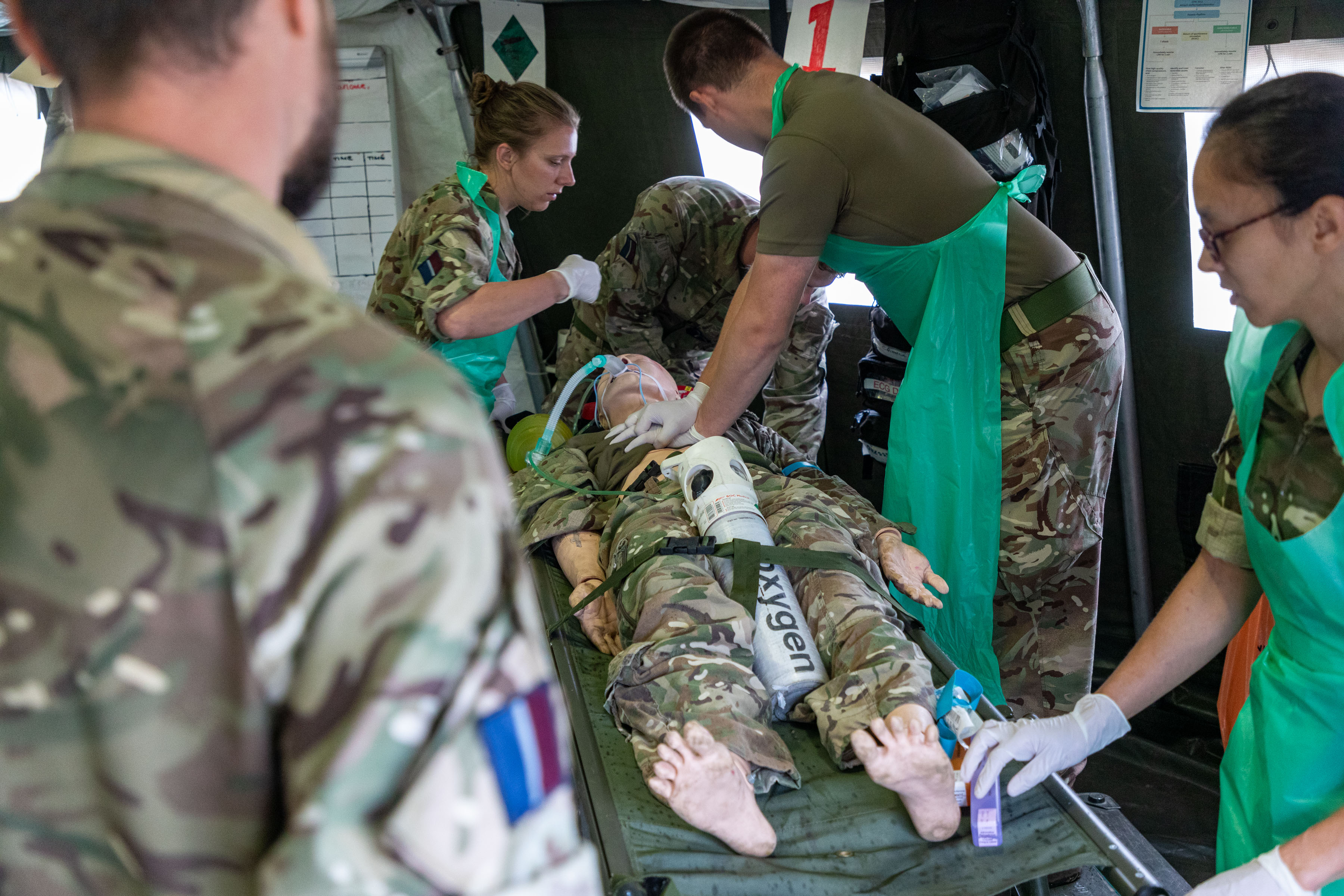 RAF medical personnel in resuscitation training